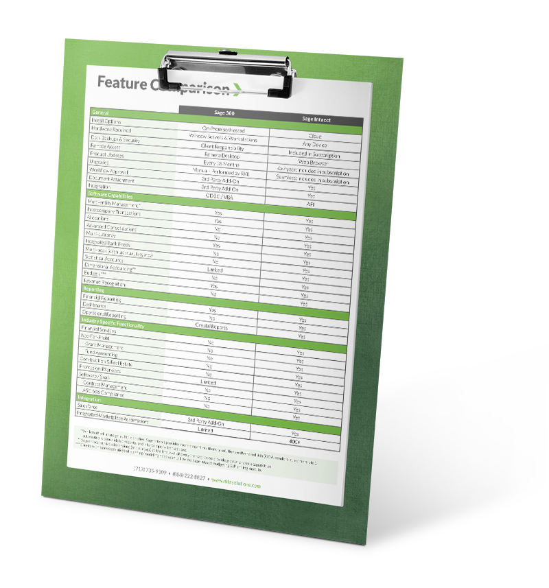 What's the difference between Sage 300 and Sage Intacct?